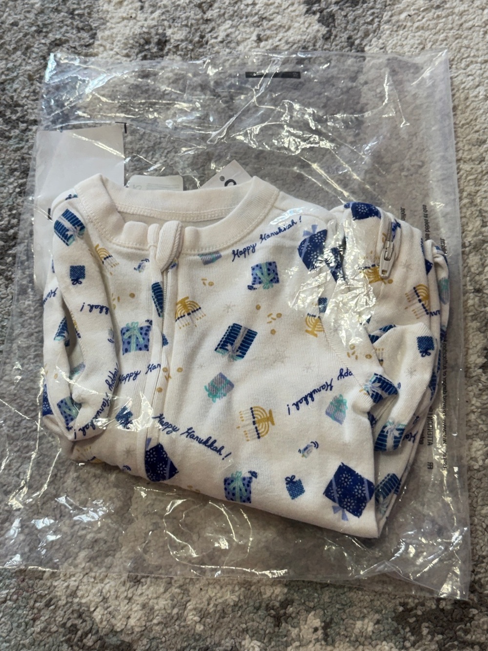 2-way-zip sleep & play footed one-piece for baby
